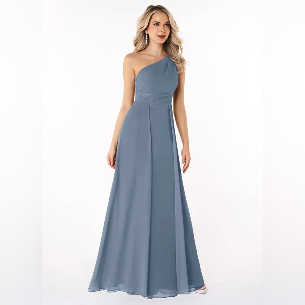 Azazie Blue Twilight Bridesmaid Dress - Picture 3 of 5